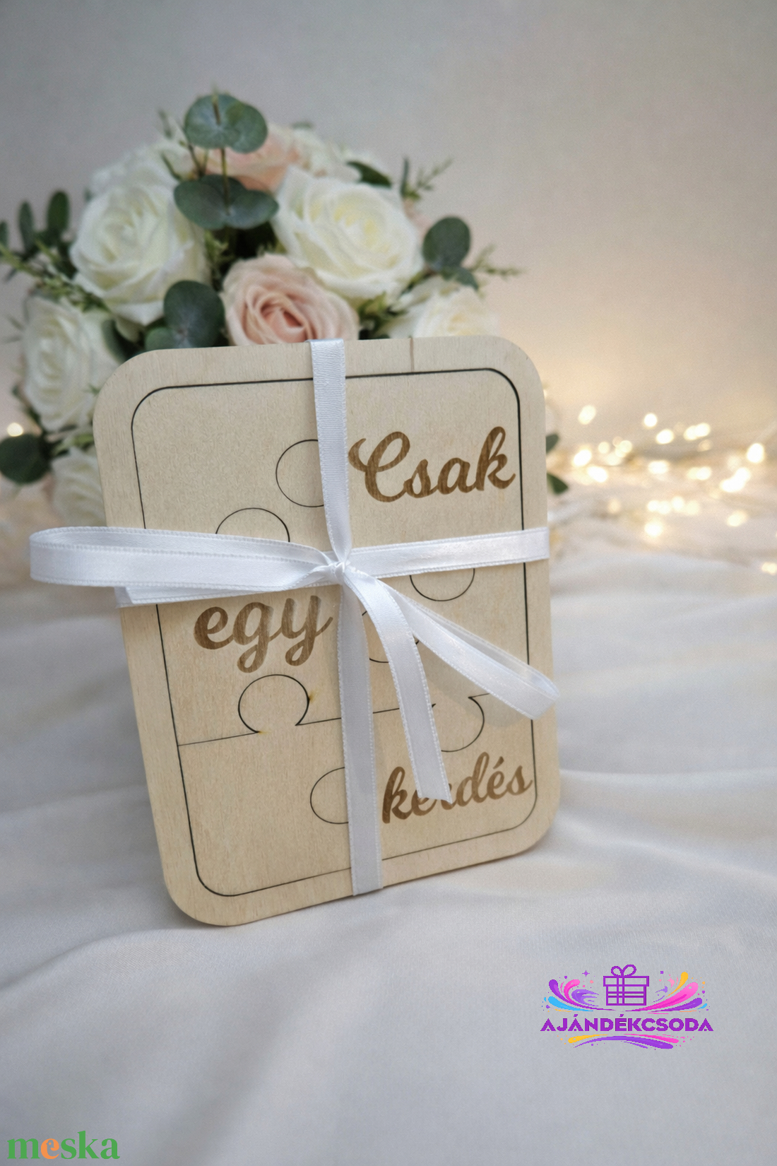 � Esküvői tanúfelkérő � Csak egy kérdés puzzle � - esküvő - meghívó & kártya - tanú felkérő - Meska.hu