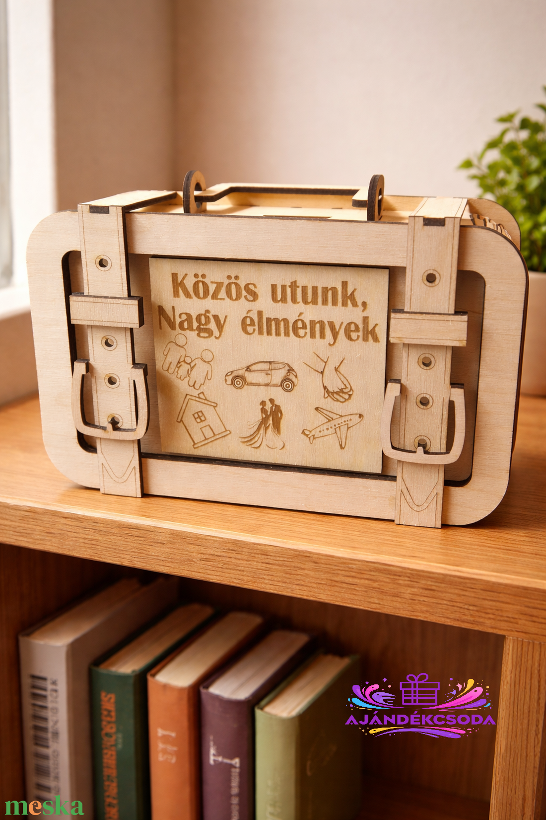 Börönd formájú fa persely  - otthon & életmód - dekoráció - asztal és polc dekoráció - persely - Meska.hu