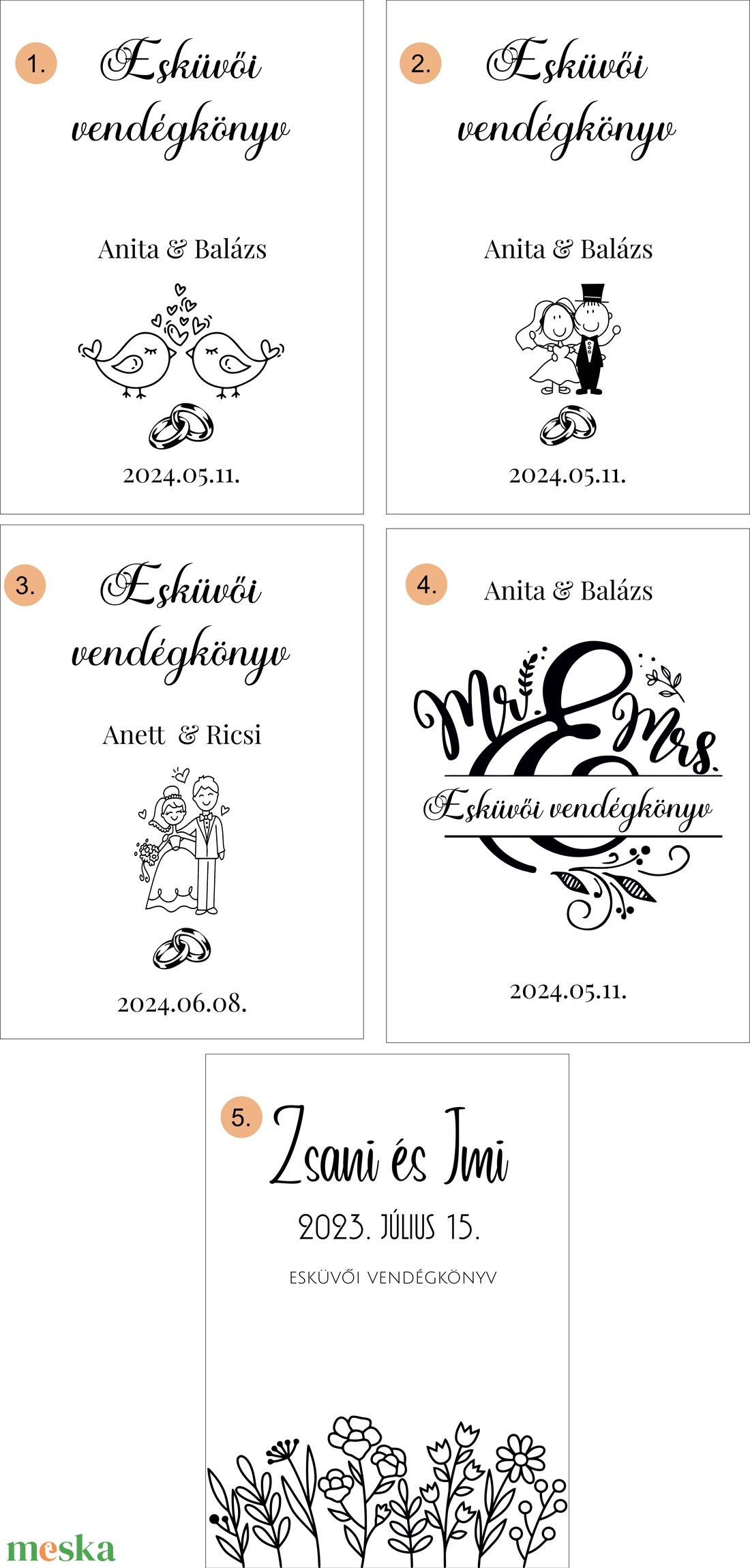 Esküvői vendégkönyv - esküvő - emlék & ajándék - vendégkönyv - Meska.hu Esküvői vendégkönyv - esküvő - emlék & ajándék - vendégkönyv - Meska.hu