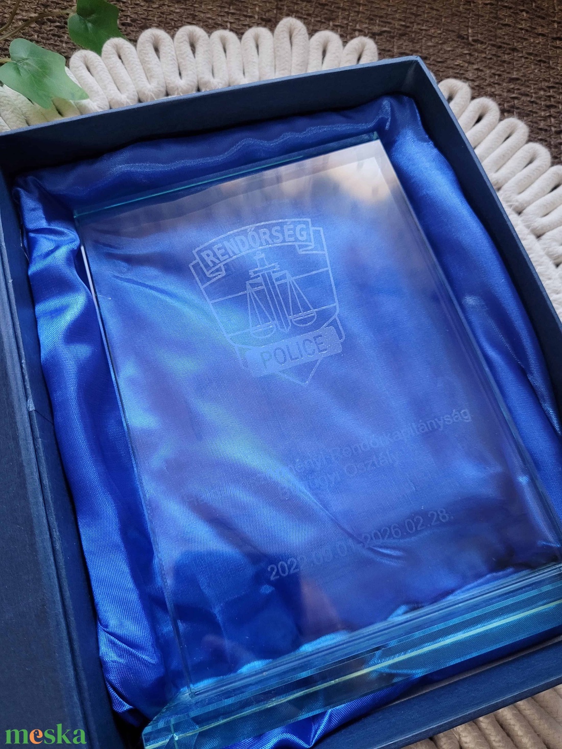 Üvegdíj - egyedi szöveggel - otthon & életmód - dekoráció - asztal és polc dekoráció - díszüveg - Meska.hu