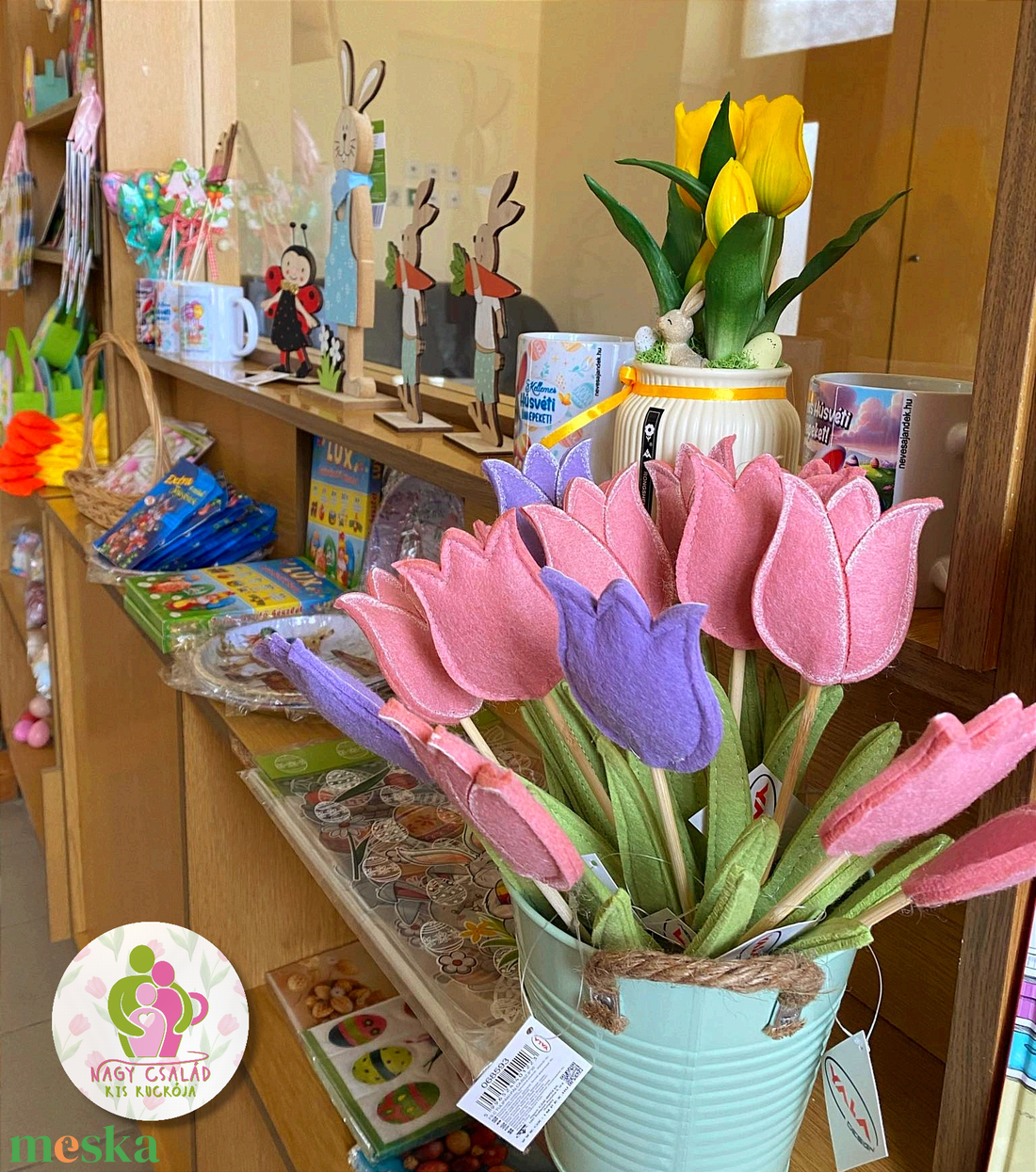 Filc tulipán - otthon & életmód - dekoráció - virágdísz és tartó - csokor & virágdísz - Meska.hu