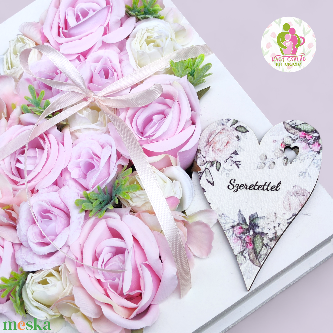 Rózsaszín virágbox - otthon & életmód - dekoráció - virágdísz és tartó - virágbox, virágdoboz - Meska.hu