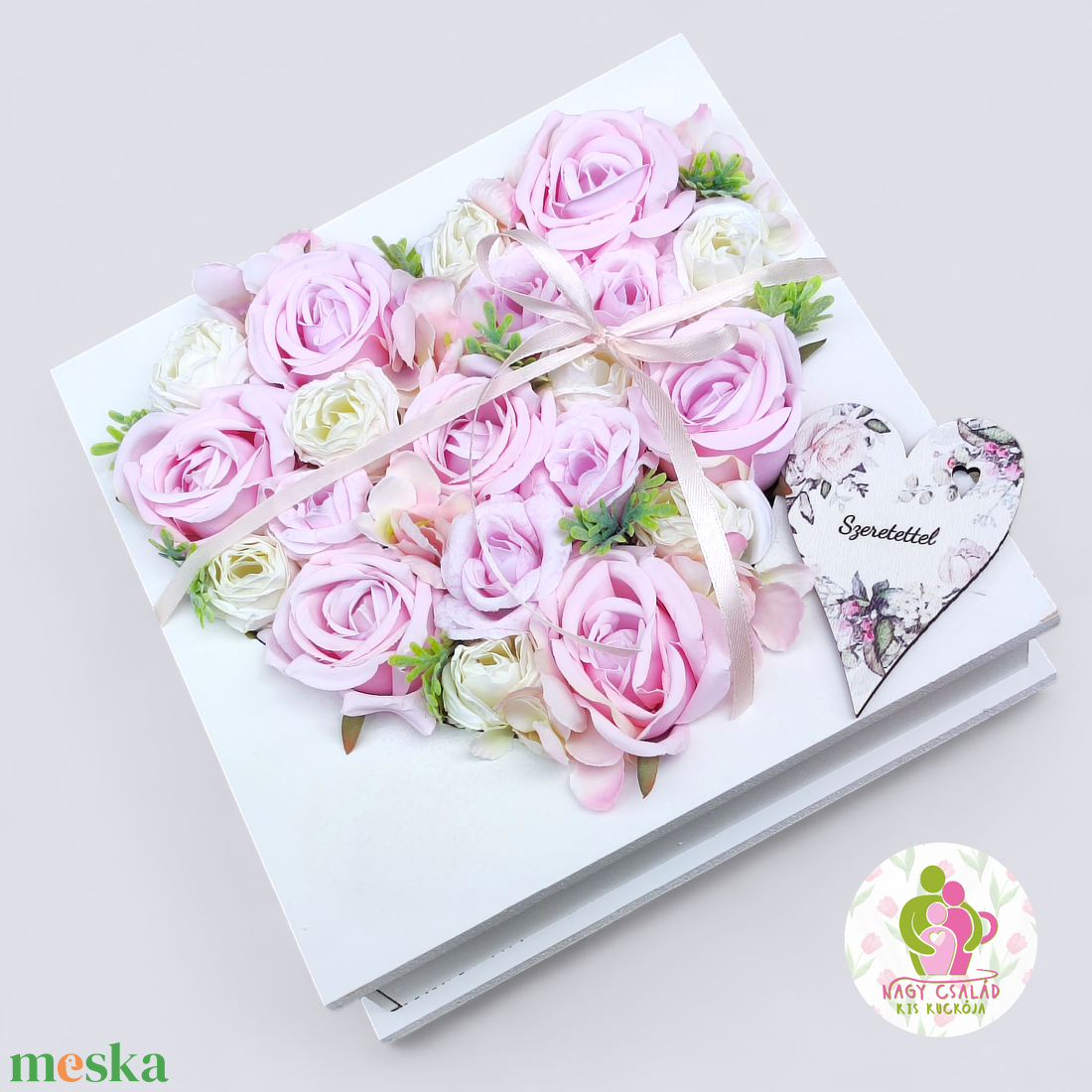 Rózsaszín virágbox - otthon & életmód - dekoráció - virágdísz és tartó - virágbox, virágdoboz - Meska.hu