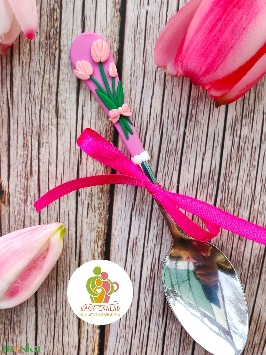 Tulipán kanál - otthon & életmód - konyhafelszerelés, tálalás - tálalás - kanál & villa - Meska.hu