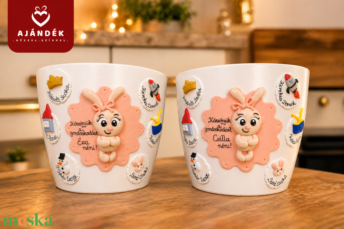 Ballagási kaspó jelekkel - otthon & életmód - virágdekoráció - virágtartó - kaspó - Meska.hu