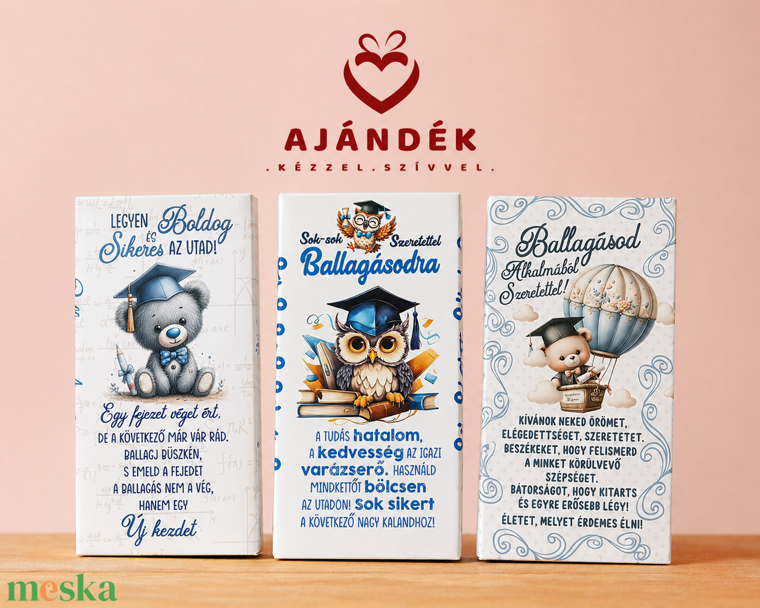 Ballagási feliratos csokoládé - élelmiszer - édesség - kézműves csokoládé - Meska.hu