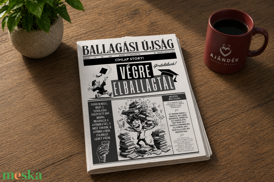 Ballagási Hírek Újság - otthon & életmód - papír, írószer - meghívó - ballagási meghívó - Meska.hu