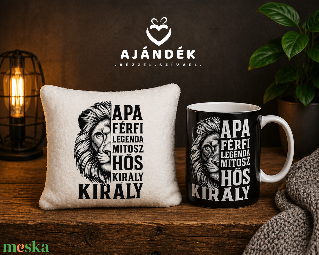 Apák napi párna és bögre szett - otthon & életmód - konyhafelszerelés, tálalás - tálalás - bögre & csésze - Meska.hu