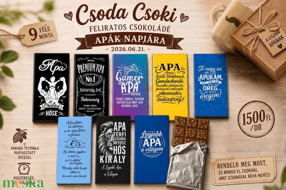 Csoda Csoki Apák napjára - élelmiszer - édesség - kézműves csokoládé - Meska.hu