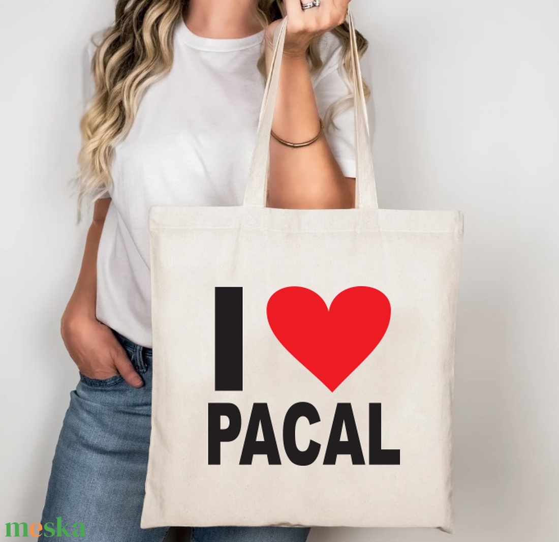 I love pacal vászontáska/bevásárlótáska - táska & tok - bevásárlás & shopper táska - shopper, textiltáska, szatyor - Meska.hu