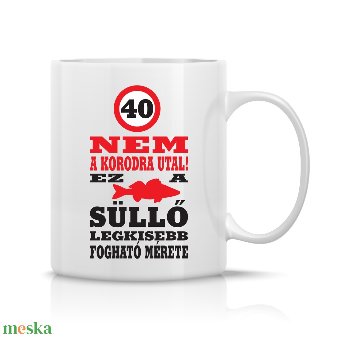 40 év süllő bögre - otthon & életmód - konyhafelszerelés, tálalás - tálalás - bögre & csésze - Meska.hu