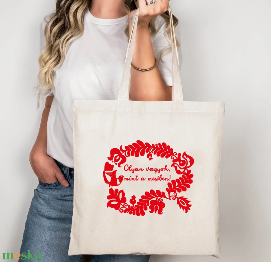 Magyar népmese vászontáska/bevásárlótáska - táska & tok - bevásárlás & shopper táska - shopper, textiltáska, szatyor - Meska.hu
