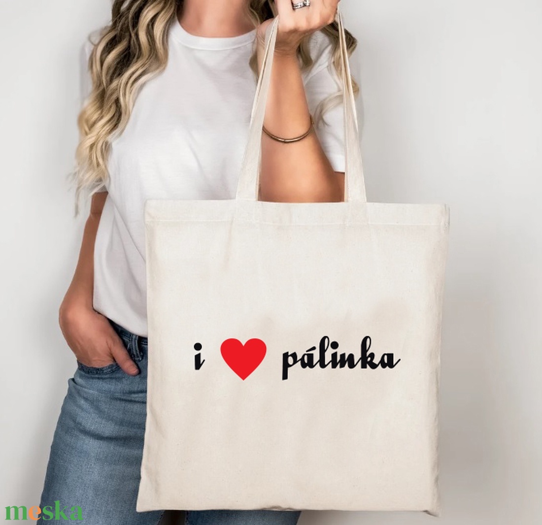 I love pálinka vászontáska/bevásárlótáska - táska & tok - bevásárlás & shopper táska - shopper, textiltáska, szatyor - Meska.hu