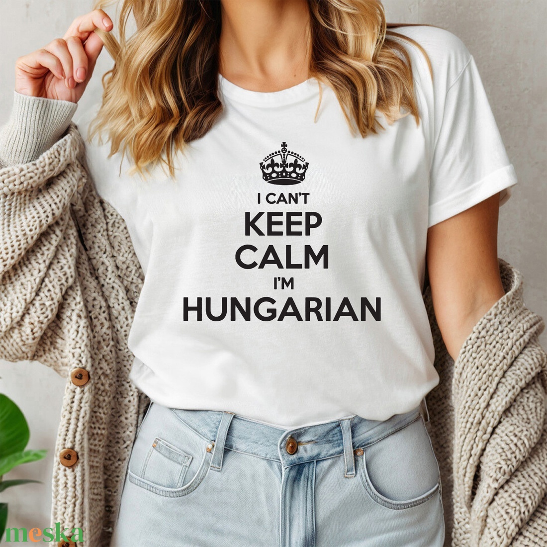 Keep calm I'm Hungarian női póló - ruha & divat - női ruha - póló, felső - Meska.hu