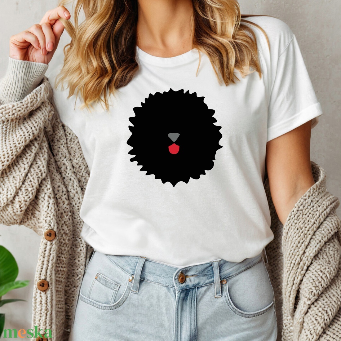 Puli női póló - ruha & divat - női ruha - póló, felső - Meska.hu Puli női póló - ruha & divat - női ruha - póló, felső - Meska.hu