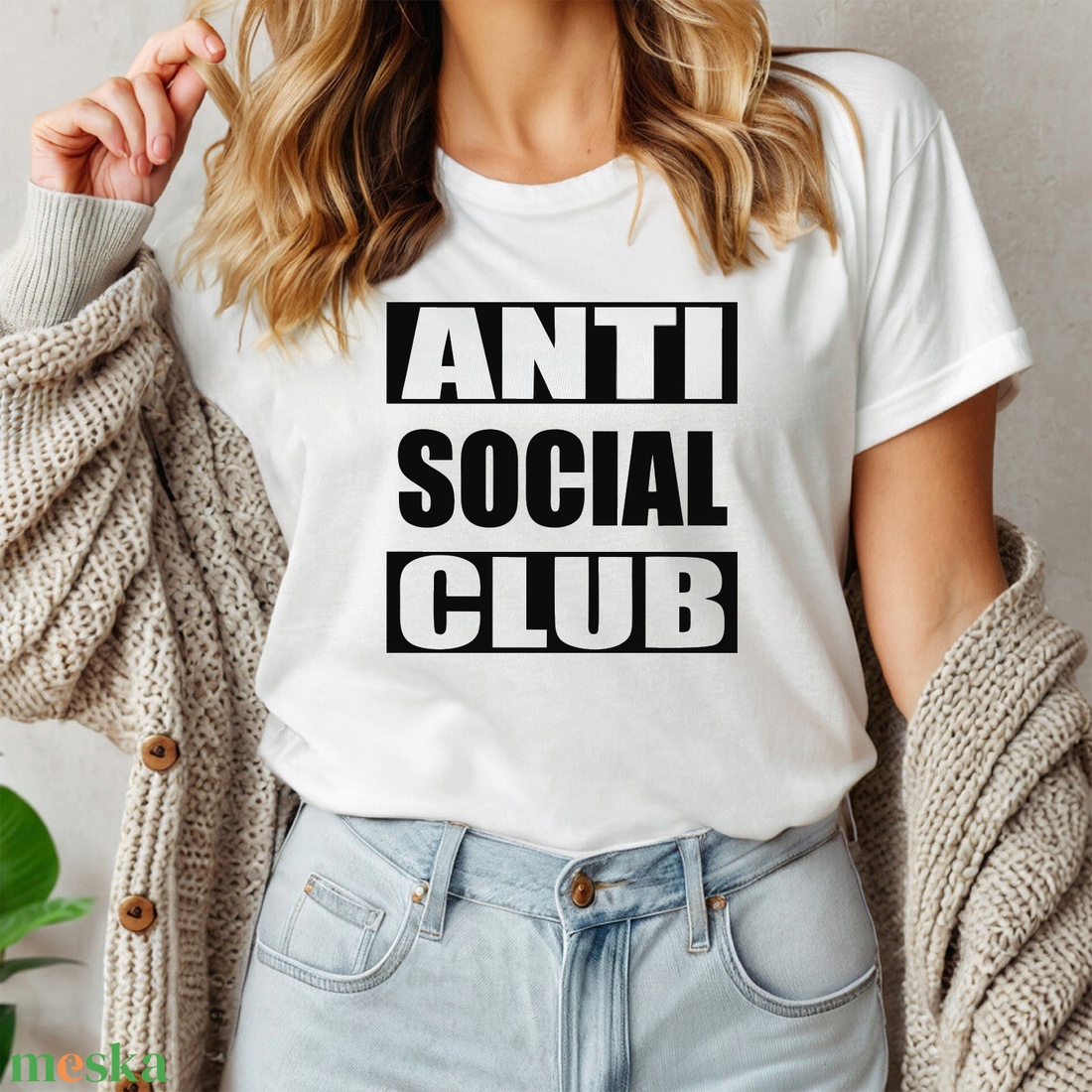 Anti Social Club női póló - ruha & divat - női ruha - póló, felső - Meska.hu