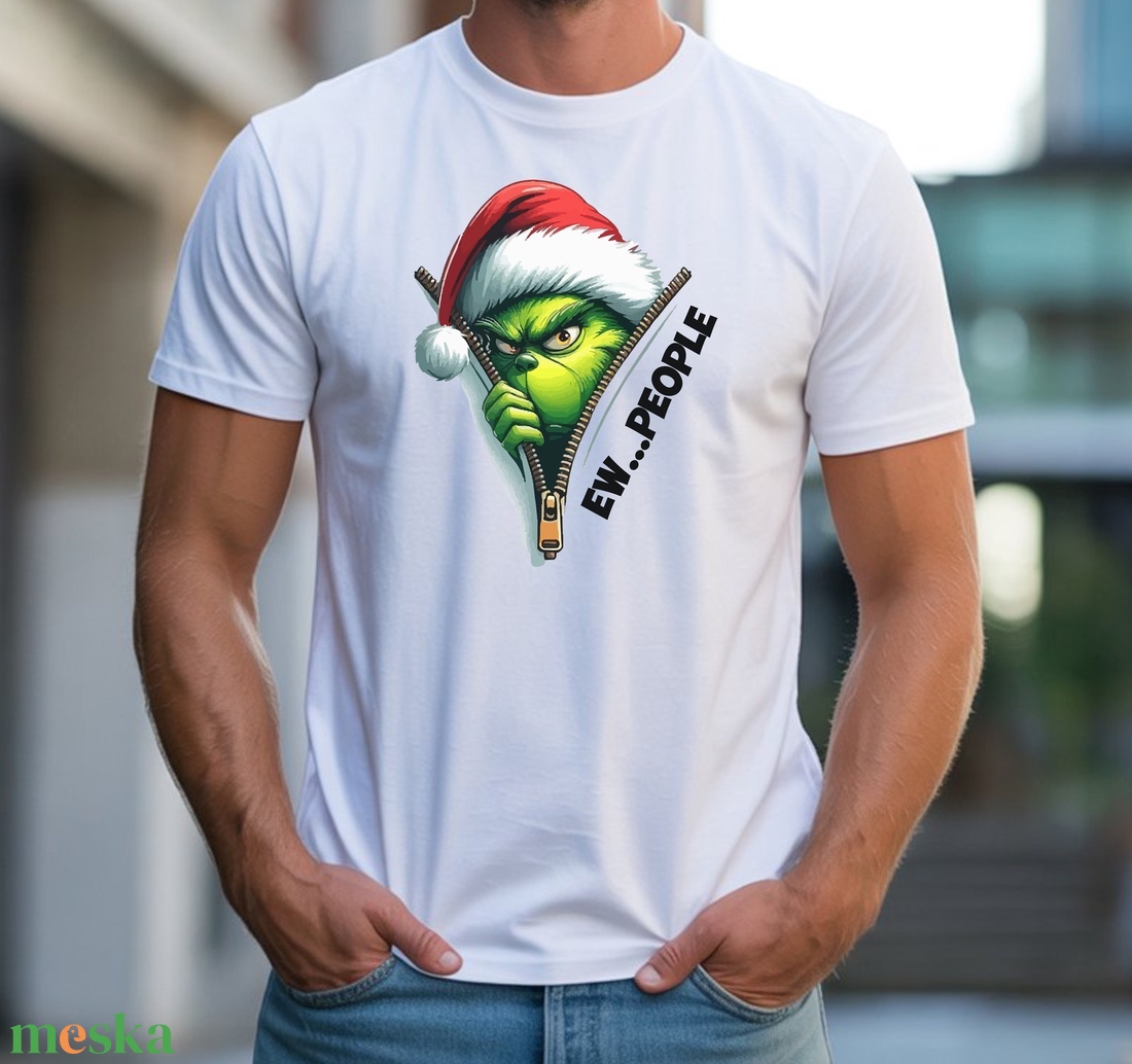 Eww, people Grinch férfi póló - ruha & divat - férfi ruha - póló - Meska.hu