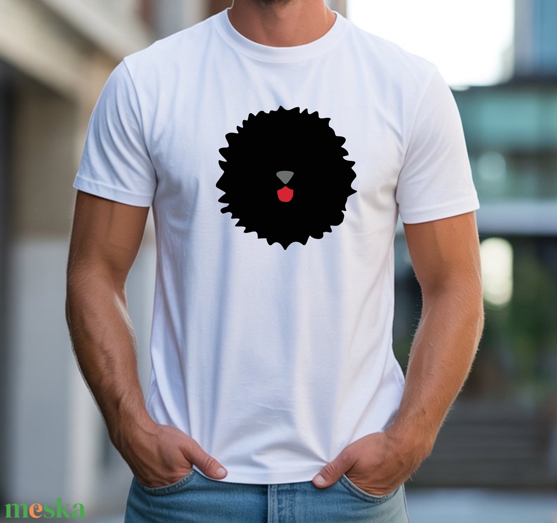 Puli férfi póló - ruha & divat - férfi ruha - póló - Meska.hu Puli férfi póló - ruha & divat - férfi ruha - póló - Meska.hu