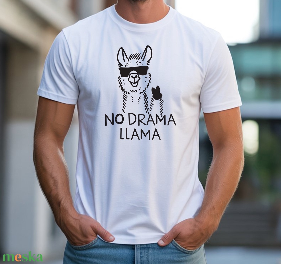 No drama Llama férfi póló - ruha & divat - férfi ruha - póló - Meska.hu No drama Llama férfi póló - ruha & divat - férfi ruha - póló - Meska.hu