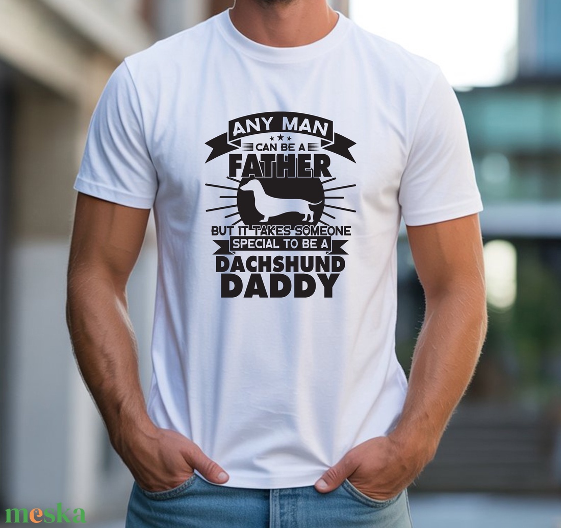 Daschund daddy - tacskó apa férfi póló - ruha & divat - férfi ruha - póló - Meska.hu Daschund daddy - tacskó apa férfi póló - ruha & divat - férfi ruha - póló - Meska.hu