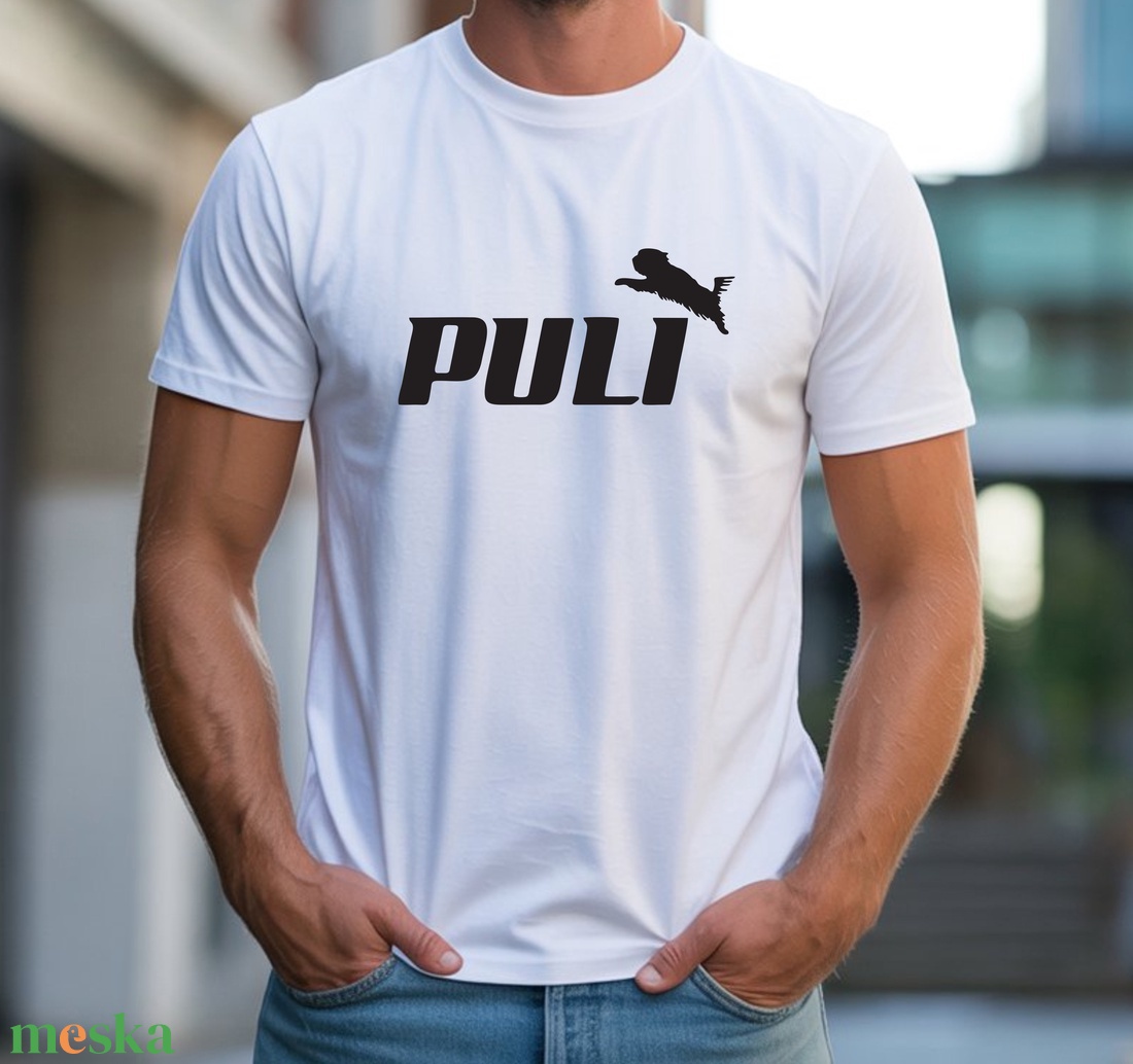 Puli férfi póló - ruha & divat - férfi ruha - póló - Meska.hu Puli férfi póló - ruha & divat - férfi ruha - póló - Meska.hu