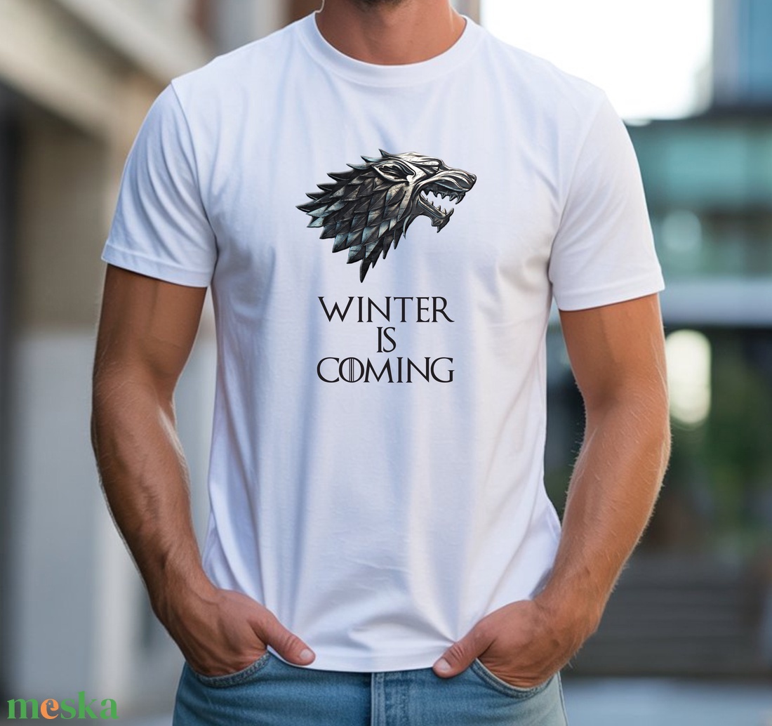 Winter is coming férfi póló - ruha & divat - férfi ruha - póló - Meska.hu