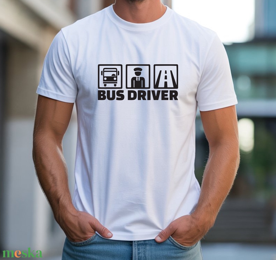 Buszvezető póló - ruha & divat - férfi ruha - póló - Meska.hu