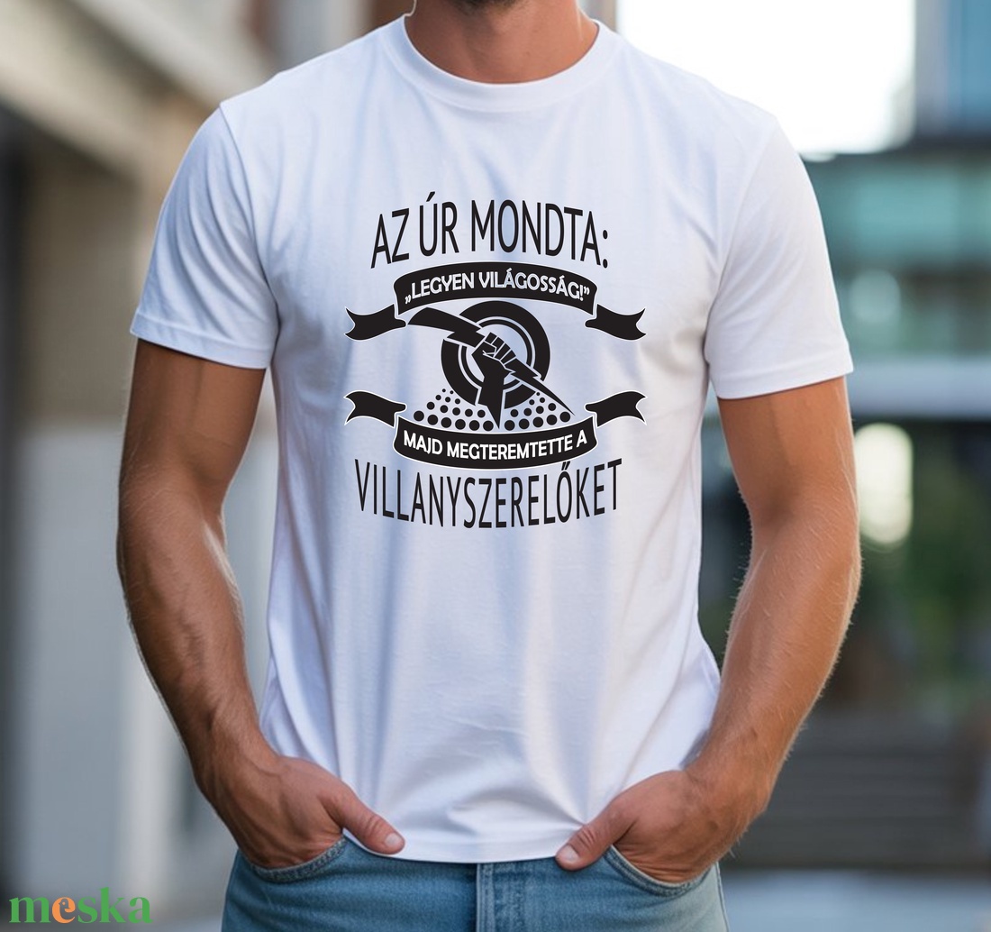 Villanyszerelő póló - ruha & divat - férfi ruha - póló - Meska.hu Villanyszerelő póló - ruha & divat - férfi ruha - póló - Meska.hu