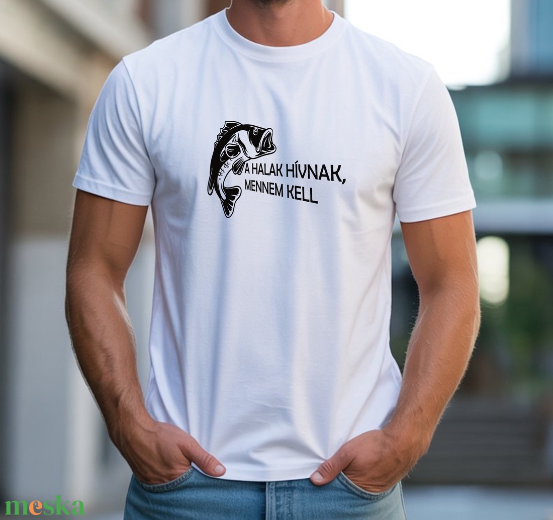 A halak hívnak, mennem kell horgász póló - ruha & divat - férfi ruha - póló - Meska.hu A halak hívnak, mennem kell horgász póló - ruha & divat - férfi ruha - póló - Meska.hu