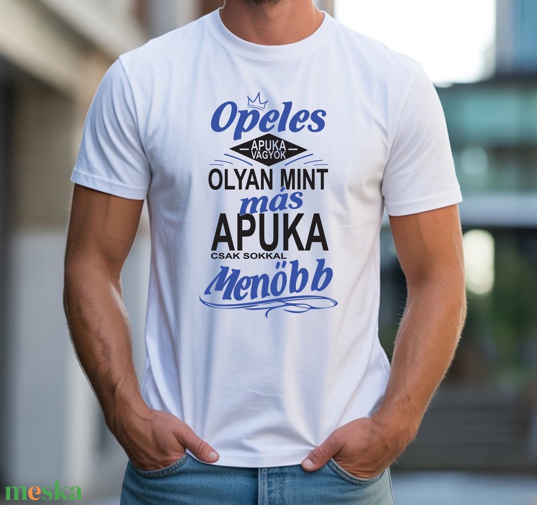 Opeles Apuka póló - ruha & divat - férfi ruha - póló - Meska.hu