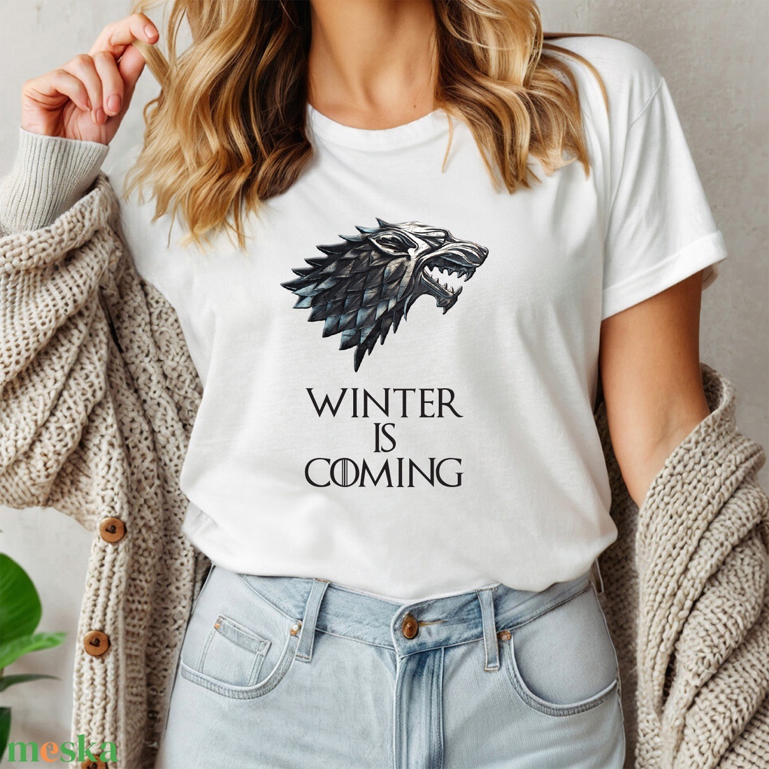 Winter is coming női póló - ruha & divat - női ruha - póló, felső - Meska.hu Winter is coming női póló - ruha & divat - női ruha - póló, felső - Meska.hu