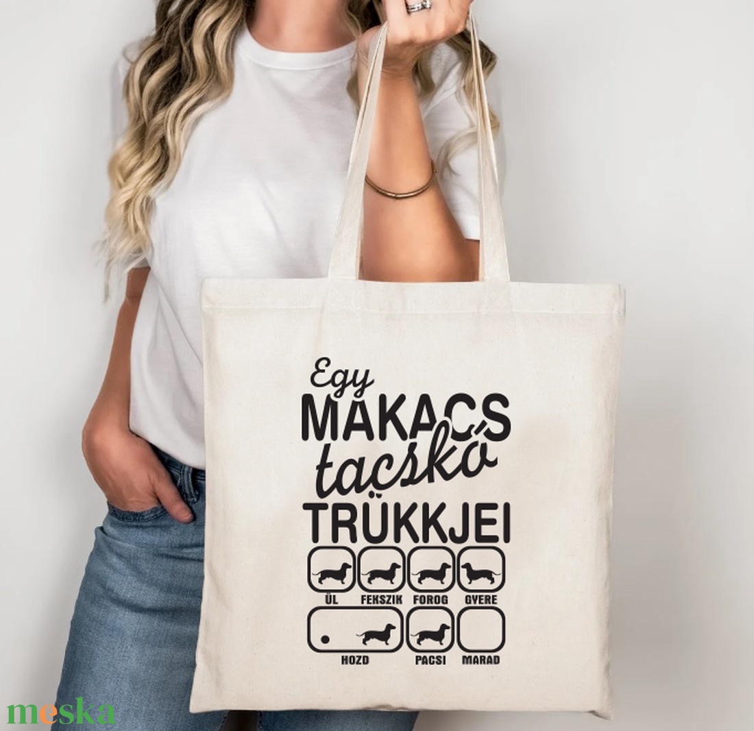 Egy makacs tacskó trükkjei vászontáska/bevásárlótáska - táska & tok - bevásárlás & shopper táska - shopper, textiltáska, szatyor - Meska.hu Egy makacs tacskó trükkjei vászontáska/bevásárlótáska - táska & tok - bevásárlás & shopper táska - shopper, textiltáska, szatyor - Meska.hu