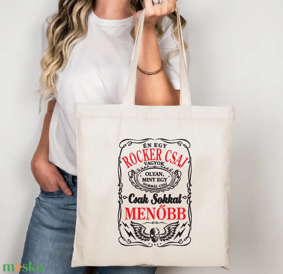 Rocker csaj vászontáska/bevásárlótáska - táska & tok - bevásárlás & shopper táska - shopper, textiltáska, szatyor - Meska.hu Rocker csaj vászontáska/bevásárlótáska - táska & tok - bevásárlás & shopper táska - shopper, textiltáska, szatyor - Meska.hu