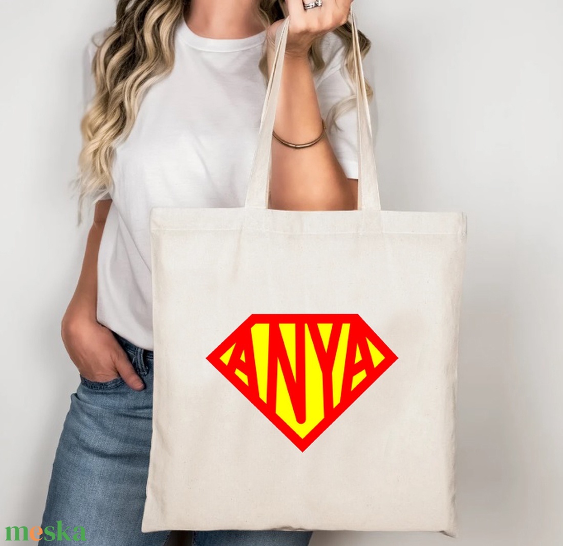 SzuperAnya vászontáska/bevásárlótáska - táska & tok - bevásárlás & shopper táska - shopper, textiltáska, szatyor - Meska.hu