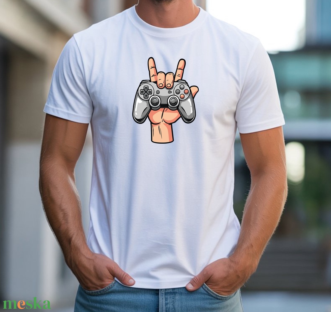 Gamer férfi póló - ruha & divat - férfi ruha - póló - Meska.hu