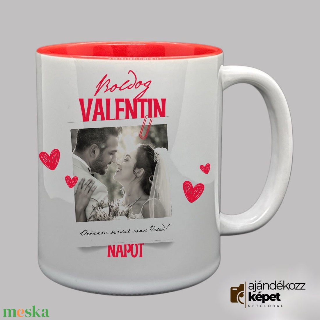 Valentin-napi bögre saját fotóval és szöveggel - otthon & életmód - konyhafelszerelés, tálalás - tálalás - bögre & csésze - Meska.hu Valentin-napi bögre saját fotóval és szöveggel - otthon & életmód - konyhafelszerelés, tálalás - tálalás - bögre & csésze - Meska.hu