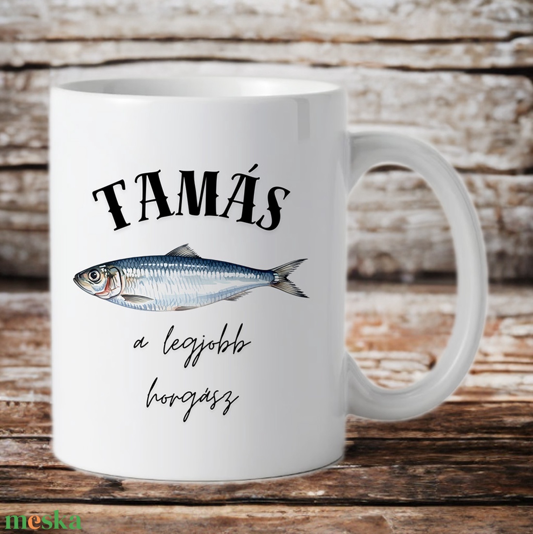 Lejobb horgász bögre egyedi névvel - otthon & életmód - konyhafelszerelés, tálalás - tálalás - bögre & csésze - Meska.hu