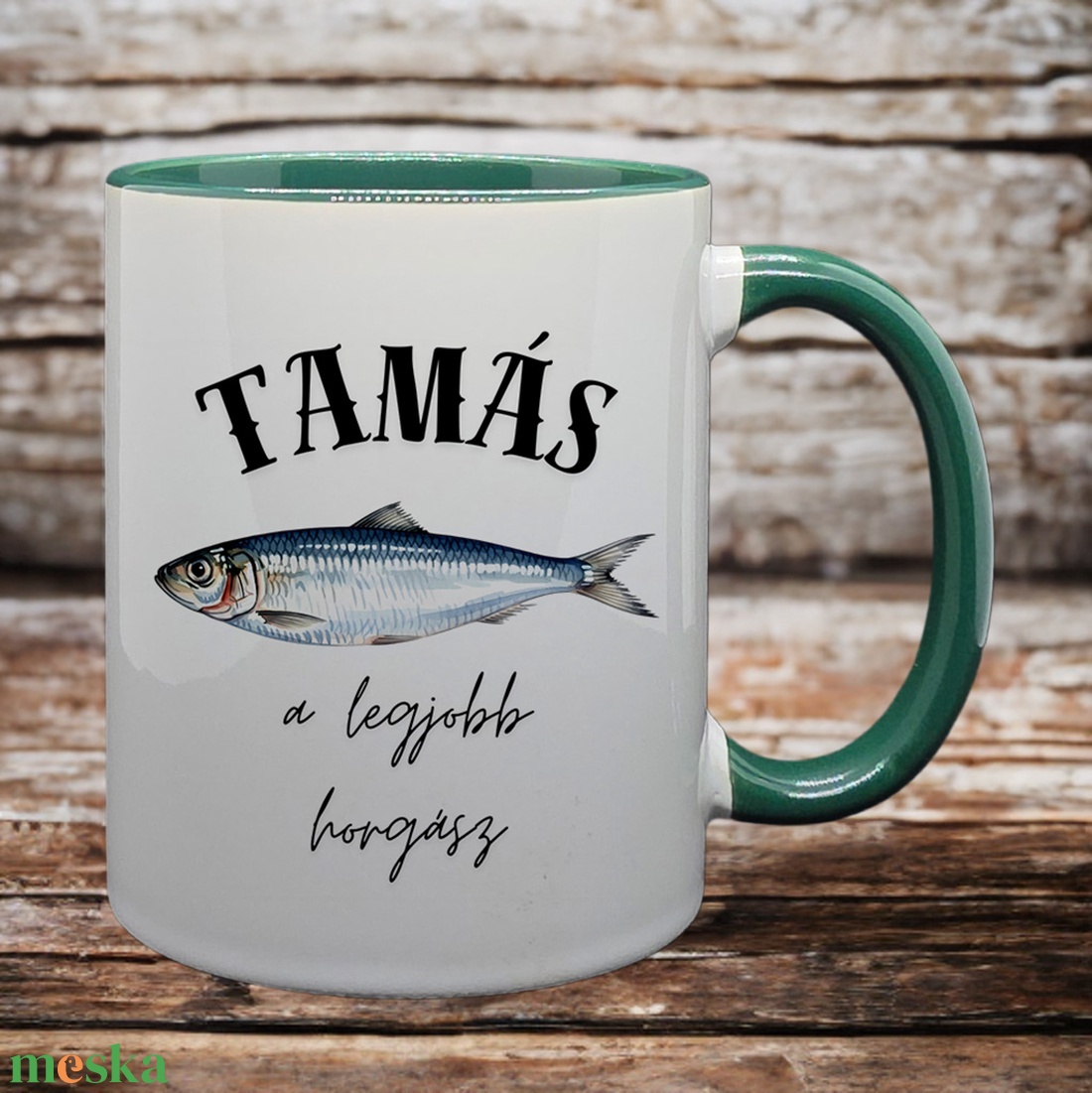 Lejobb horgász bögre egyedi névvel - otthon & életmód - konyhafelszerelés, tálalás - tálalás - bögre & csésze - Meska.hu