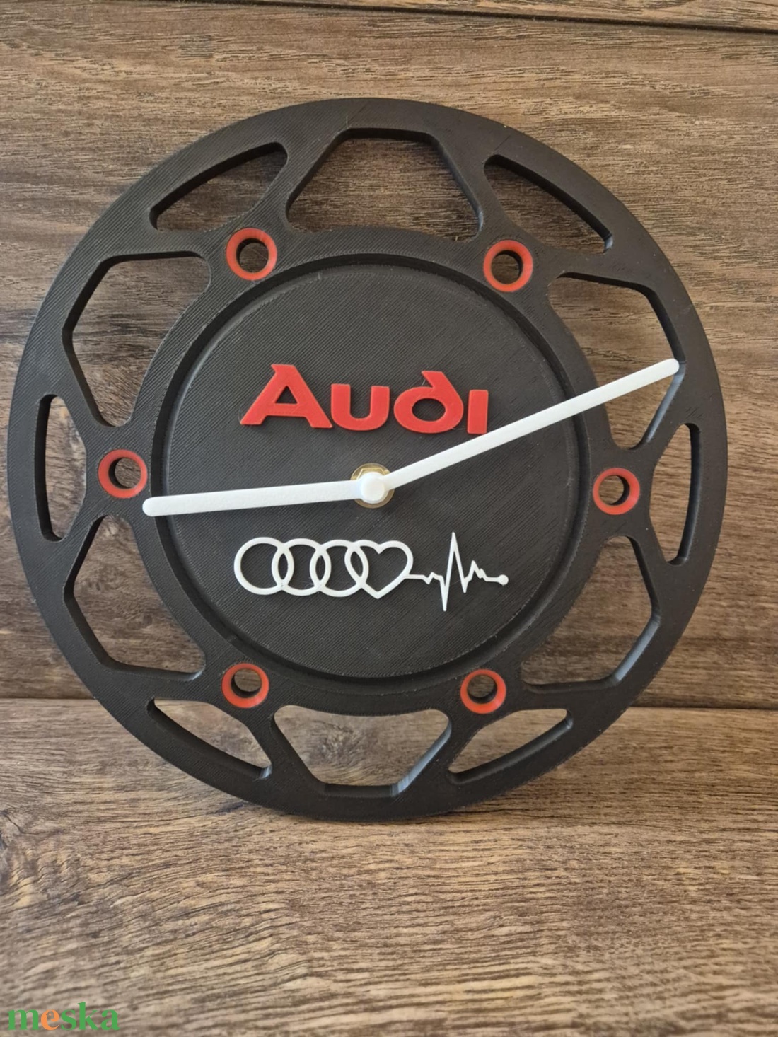 3D Nyomtatott AUDI Fali Óra  - otthon & életmód - dekoráció - fali és függő dekoráció - falióra & óra - Meska.hu