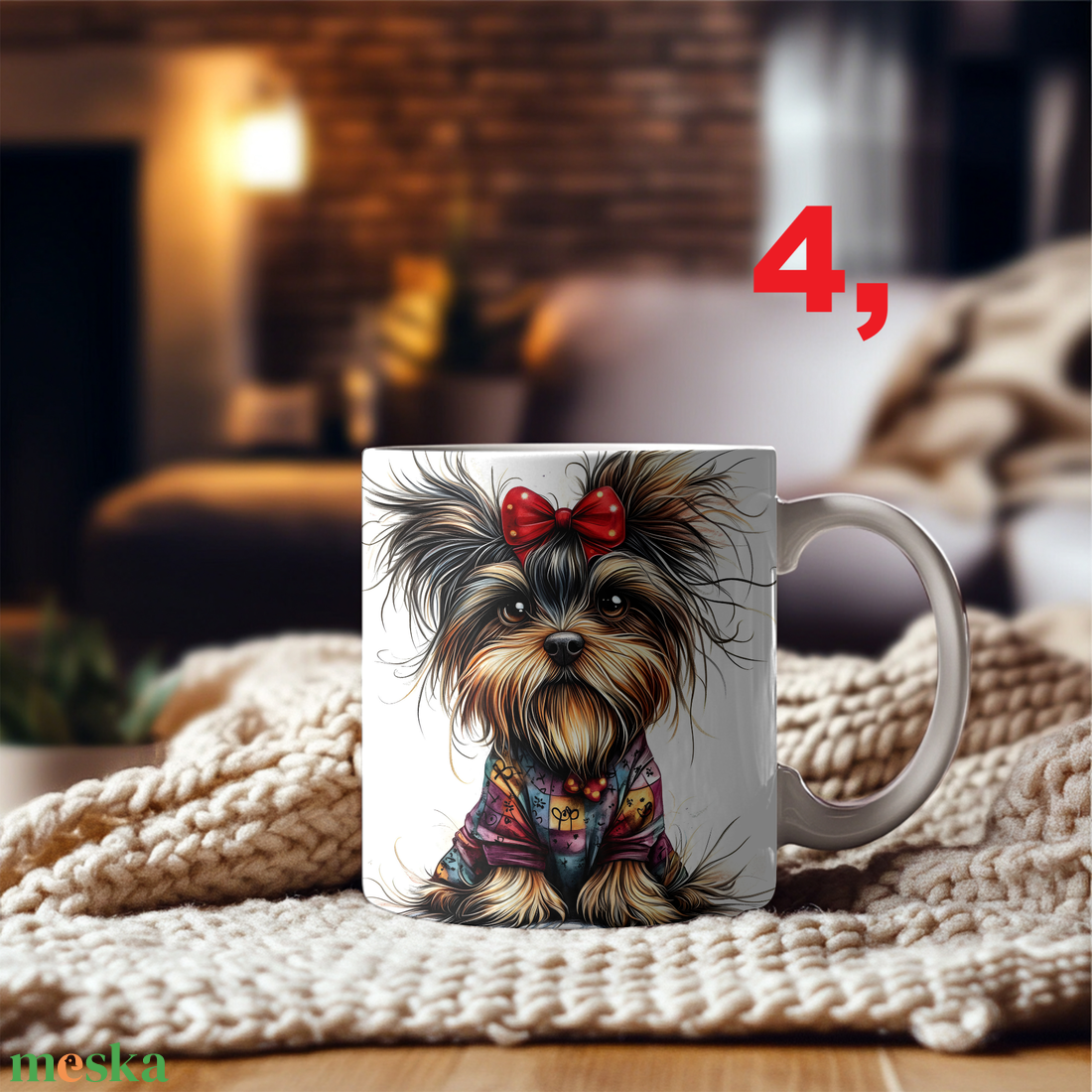  Kutyás bögrék (Yorkshire terrier  Yorki) - otthon & életmód - konyhafelszerelés, tálalás - tálalás - bögre & csésze - Meska.hu