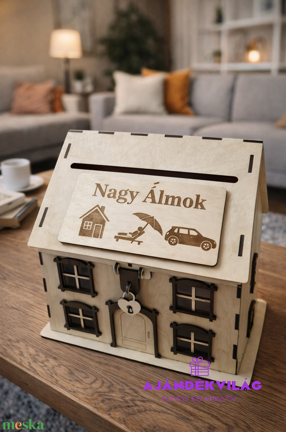 Pénzgyüjtő házikó - otthon & életmód - dekoráció - asztal és polc dekoráció - persely - Meska.hu