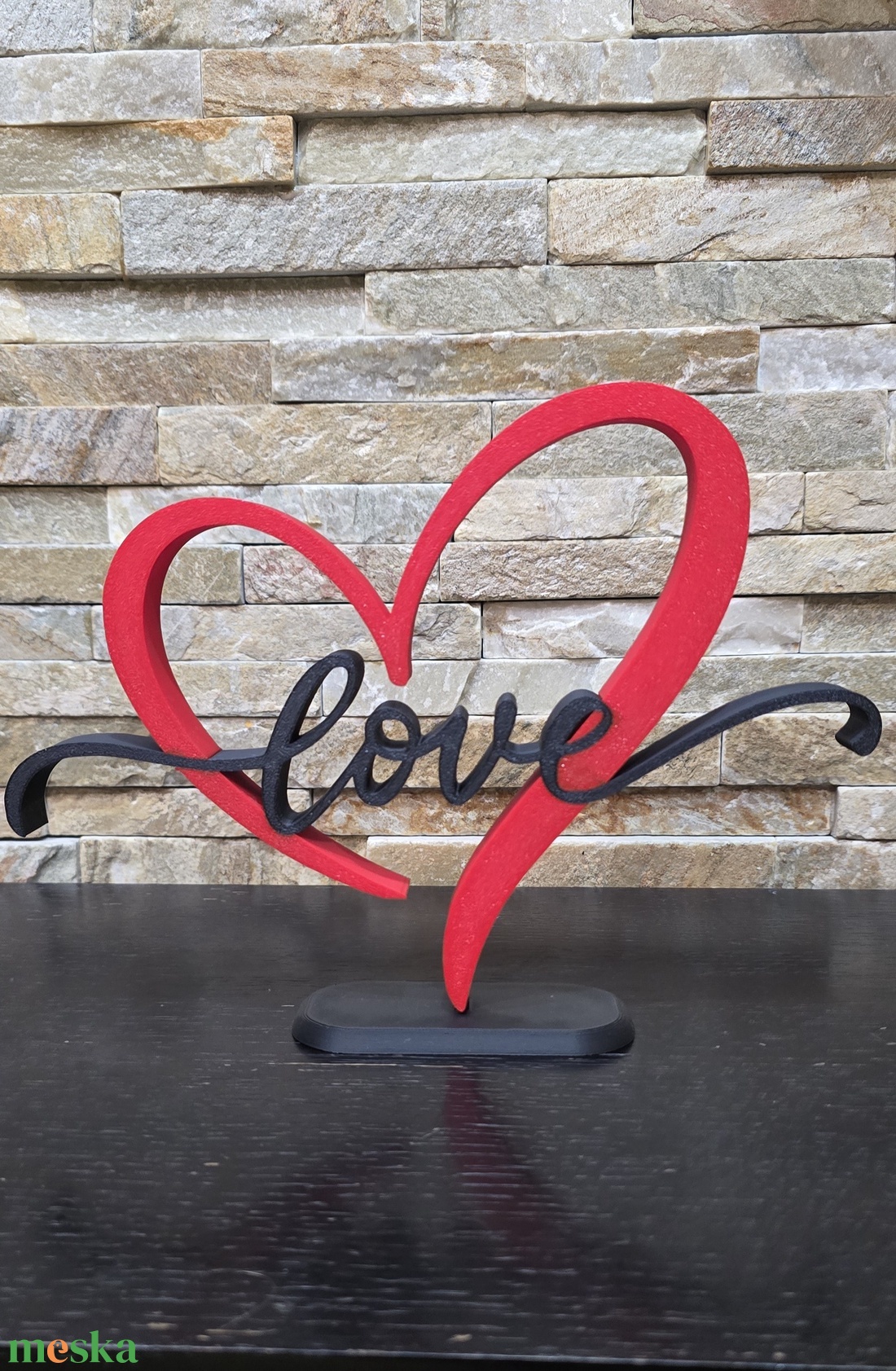 LOVE Szív � Modern romantikus asztali dekor - otthon & életmód - dekoráció - asztal és polc dekoráció - könyvszobor - Meska.hu