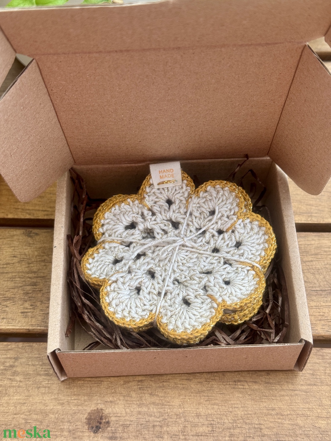 Horgolt poháralátét(4db) - otthon & életmód - dekoráció - asztal és polc dekoráció - horgolt & csipketerítő - Meska.hu