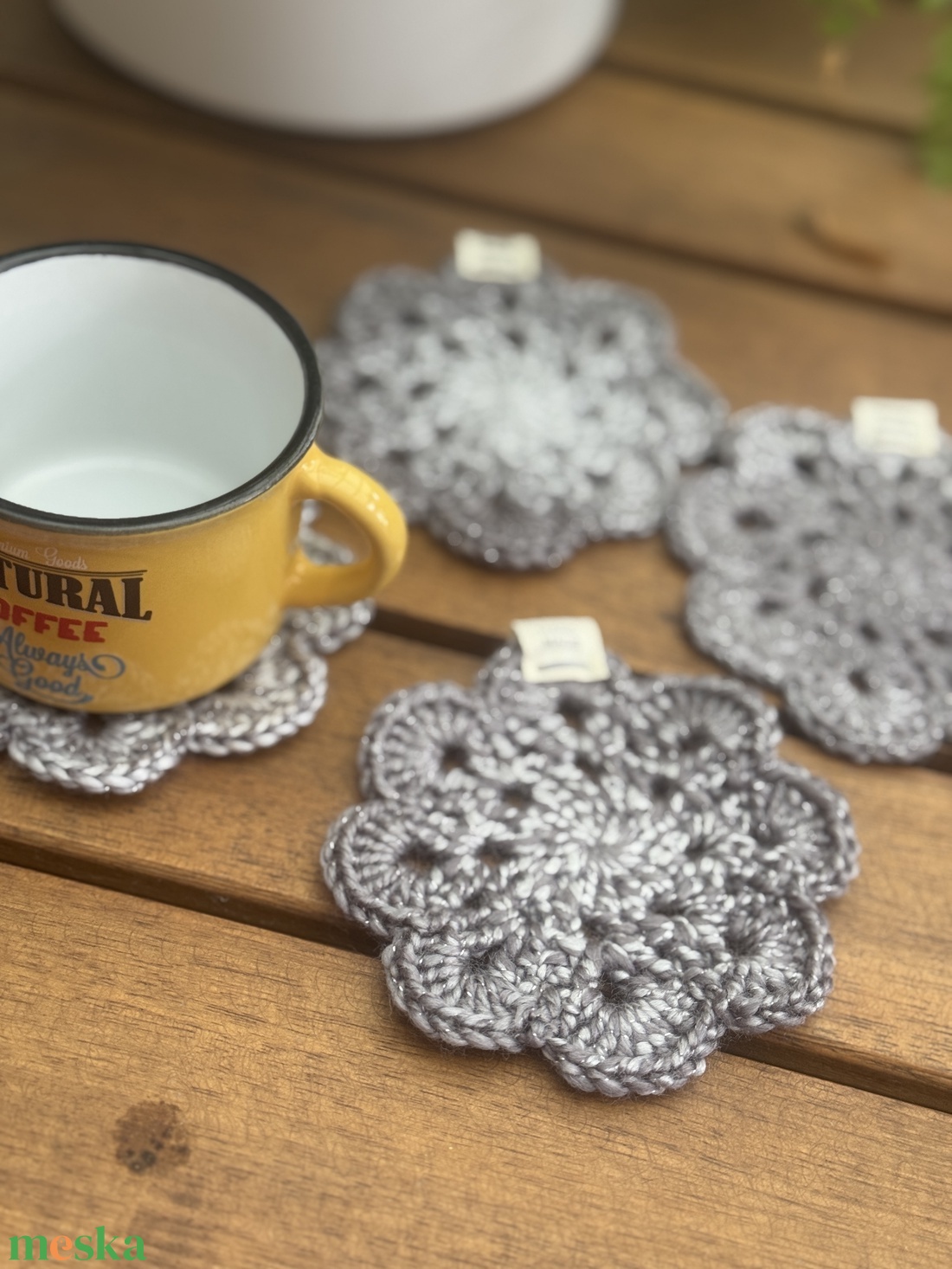 Horgolt poháralátét(4db) - otthon & életmód - dekoráció - asztal és polc dekoráció - horgolt & csipketerítő - Meska.hu