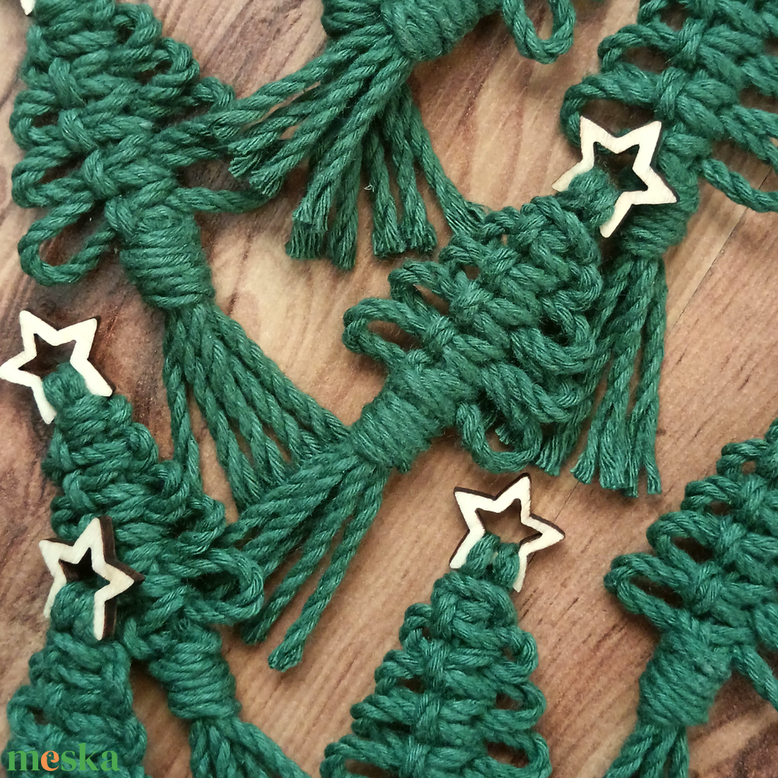 3 db mini karácsonyfa  - karácsony - karácsonyi ajándékozás - karácsonyi képeslap, üdvözlőlap, ajándékkísérő - Meska.hu