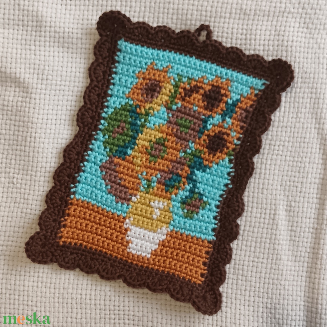 Horgolt festmény - otthon & életmód - dekoráció - fali és függő dekoráció - falra akasztható dekor - Meska.hu