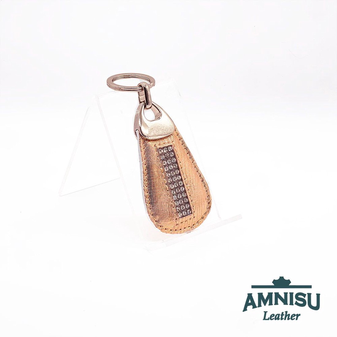 Rosegold mintás csepp alakú swarovski köves kulcstartó H2015 - táska & tok - kulcstartó & táskadísz - kulcstartó - Meska.hu