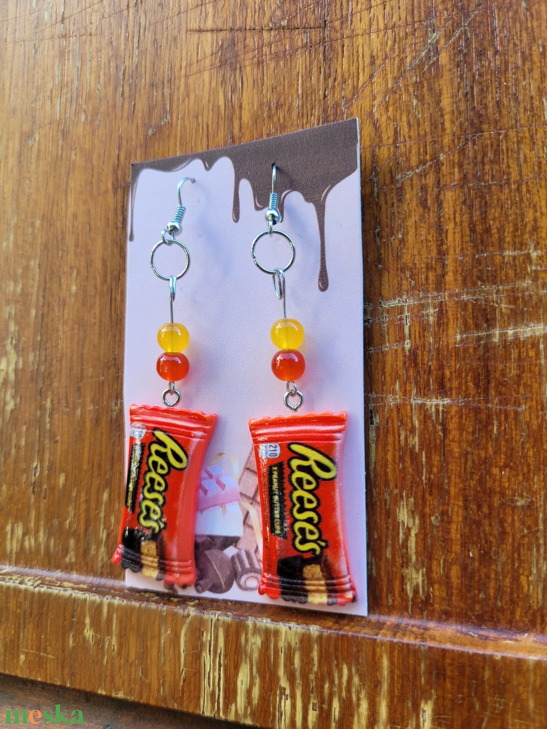 Reese's lógós fülbevaló - ékszer - fülbevaló - lógó fülbevaló - Meska.hu Reese's lógós fülbevaló - ékszer - fülbevaló - lógó fülbevaló - Meska.hu