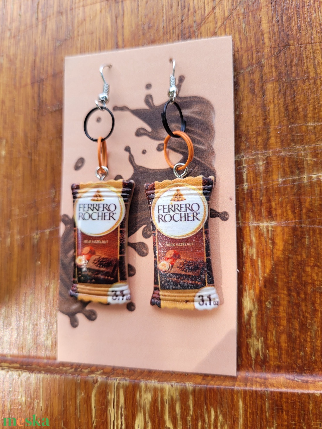 Ferrero Rocher lógós fülbevaló - ékszer - fülbevaló - lógó fülbevaló - Meska.hu Ferrero Rocher lógós fülbevaló - ékszer - fülbevaló - lógó fülbevaló - Meska.hu