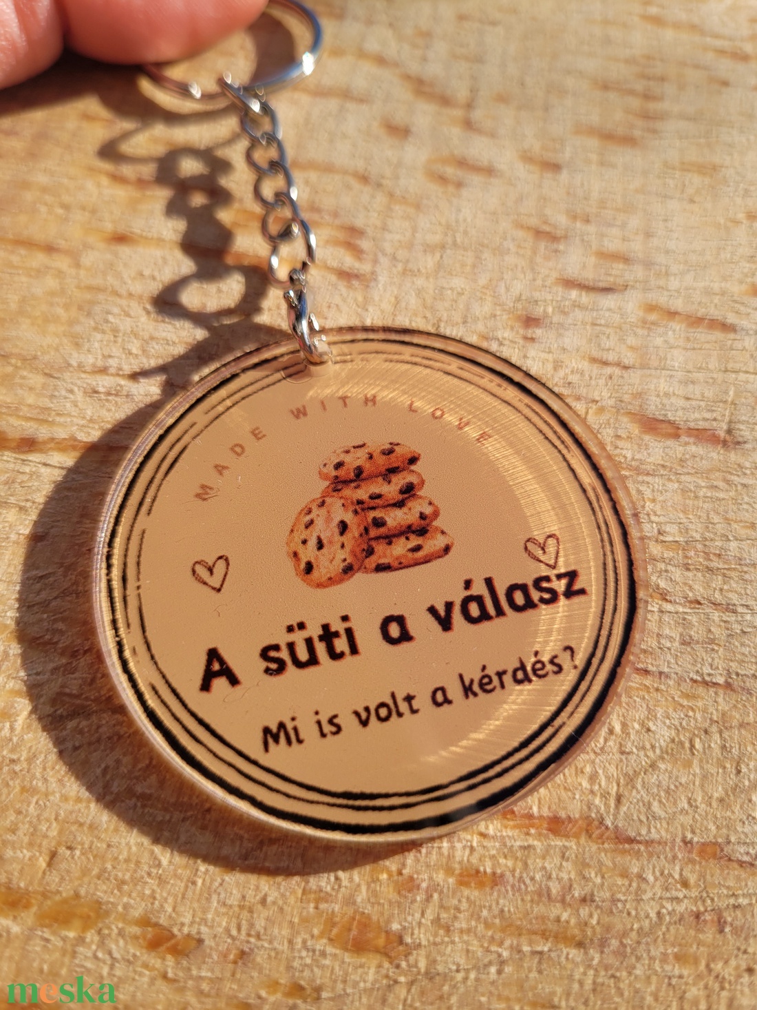 A süti a válasz  Mi is volt a kérdés? kulcstartó - táska & tok - kulcstartó & táskadísz - táskadísz - Meska.hu